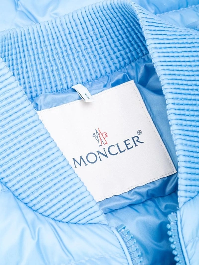 Shop Moncler Blue Padded Abricot Jacket