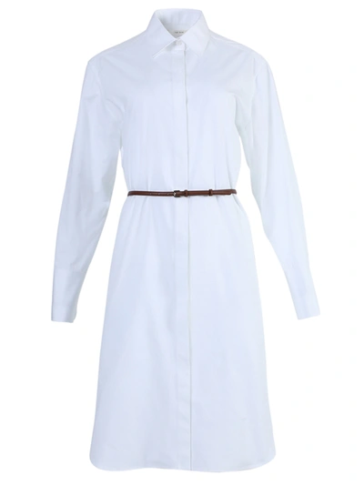 Shop The Row Sonia Belted Shirt-dress White