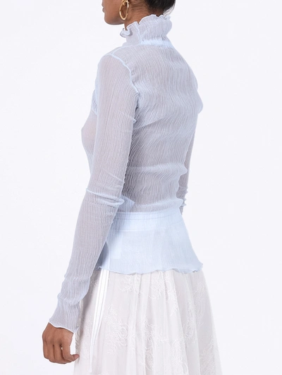 Shop Jw Anderson Sheer Light Blue Top