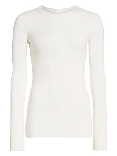 Shop The Row Ivory Tumelo Wool Top In White