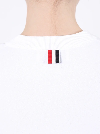 Shop Thom Browne White Boxy Crewneck Top