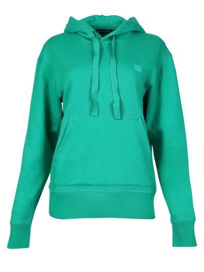 Shop Acne Studios Face Sweatshirt In Green