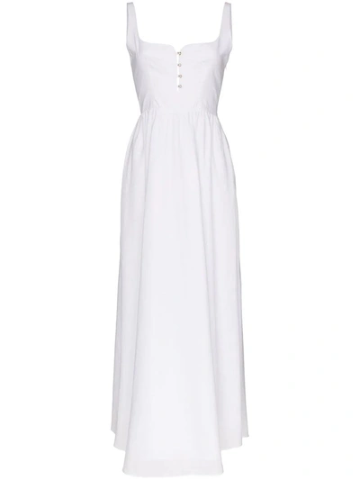 Shop Esteban Cortazar White Corset Maxi Dress