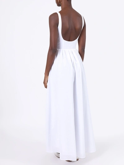 Shop Esteban Cortazar White Corset Maxi Dress