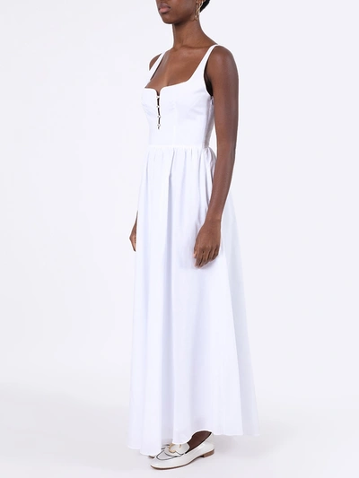 Shop Esteban Cortazar White Corset Maxi Dress