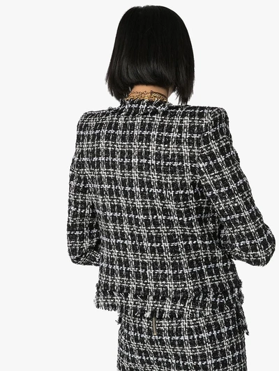 Shop Balmain Structured Tweed Blazer