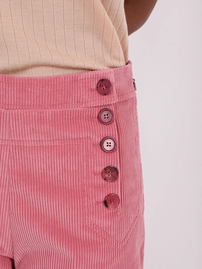 Shop Chloé High Waist Side Button Trousers