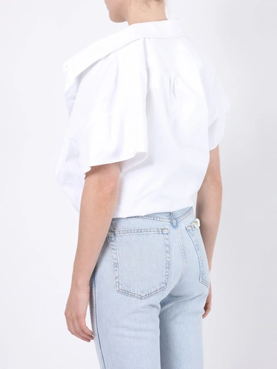 Shop Alexander Wang White Off-shoulder Shirt