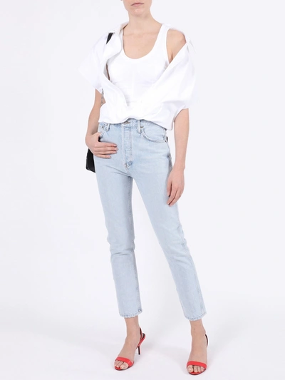 Shop Alexander Wang White Off-shoulder Shirt