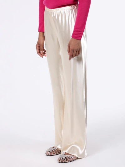 Shop The Row Ivory Satin Gala Pants In White