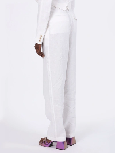 Shop Mara Hoffman White Eldora Straight Leg Pants