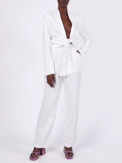 Shop Mara Hoffman White Eldora Straight Leg Pants