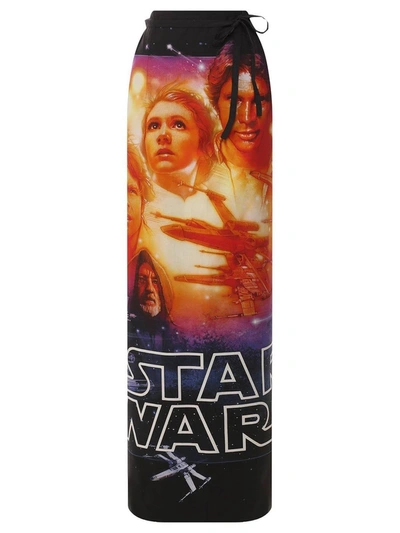 Shop Vetements X Star Wars Movie Poster Skirt In Multicolor