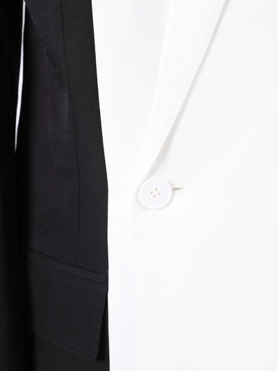 Shop Haider Ackermann Black And White Double-breasted Blazer In Black & White