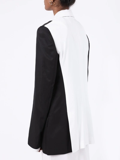 Shop Haider Ackermann Black And White Double-breasted Blazer In Black & White