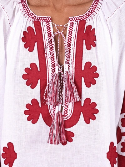 Shop Vita Kin Shalimar Midi Dress White And Burgundy