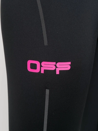 Shop Off-white Logo Active Leggings In Black