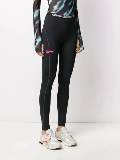 Shop Off-white Logo Active Leggings In Black