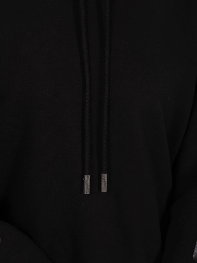 Shop Off-white Over-sized Diagonal Stripes Hoodie Black