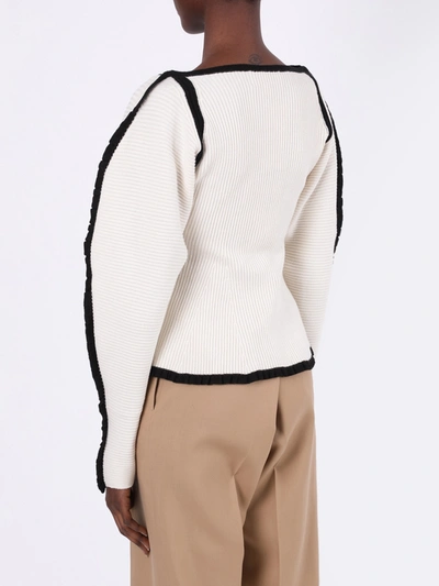 Shop Mara Hoffman Ivory And Black Trim Nova Sweater