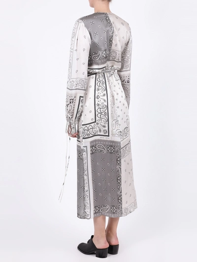 Shop Amiri Silk Bandana Print Dress