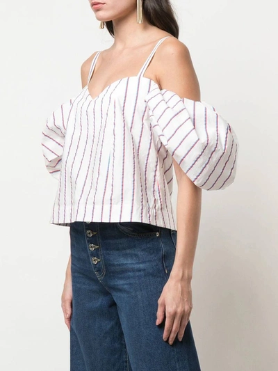 Shop Rosie Assoulin Ra Ra Round Sleeve Top