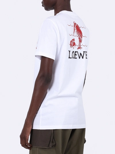 Shop Loewe Animal Motif T-shirt In White
