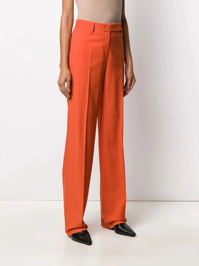 Shop Ferragamo Orange Straight Leg Pants