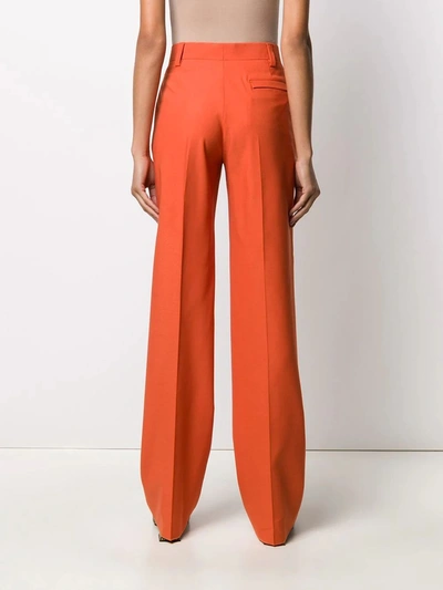 Shop Ferragamo Orange Straight Leg Pants