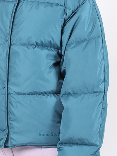 Shop Acne Studios High Neck Puffer Jacket In Blue