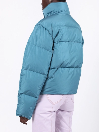 Shop Acne Studios High Neck Puffer Jacket In Blue