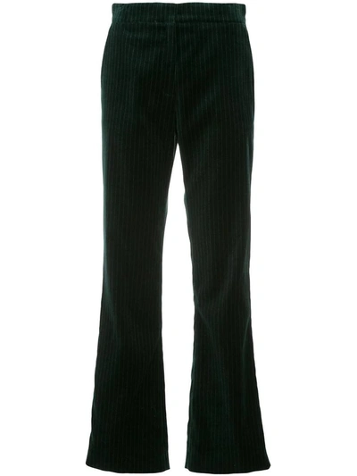 Shop Alexa Chung Green Tailored Velvet Pants