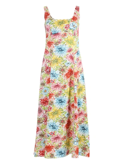 Shop Alexa Chung Multicolored Floral Mid-length Dress