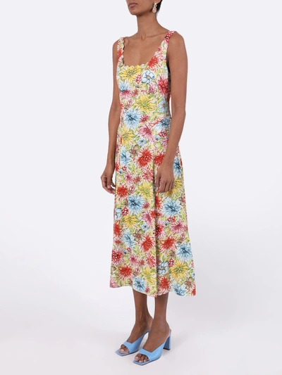 Shop Alexa Chung Multicolored Floral Mid-length Dress