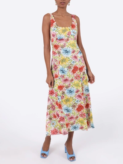 Shop Alexa Chung Multicolored Floral Mid-length Dress