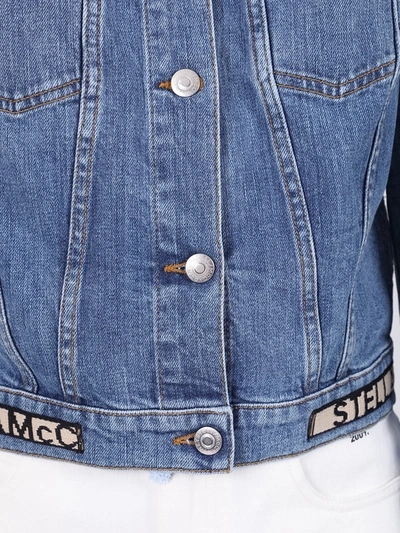 Shop Stella Mccartney Logo Hem Denim Jacket