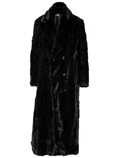 Shop Amiri Full Length Faux Fur Coat