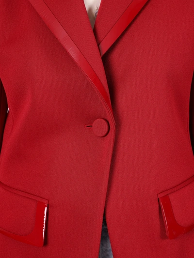Shop Fendi Red Single Button Blazer