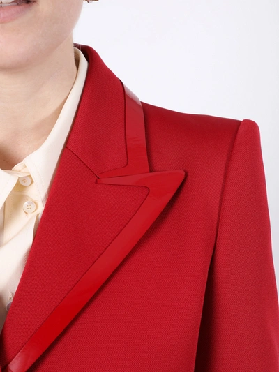 Shop Fendi Red Single Button Blazer