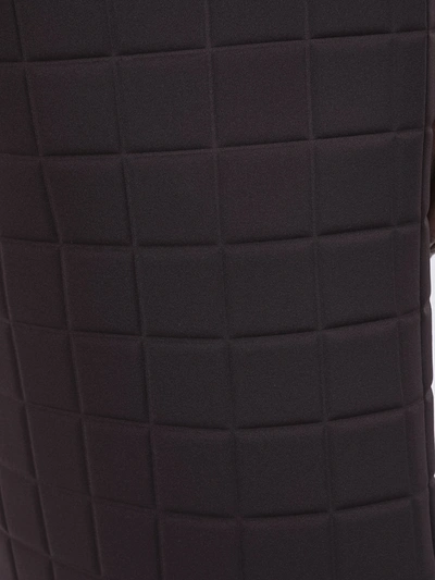Shop Bottega Veneta Brown Quilted Midi Skirt