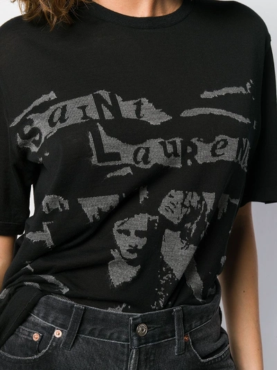 Shop Saint Laurent Oversized Jacquard Photo Logo T-shirt