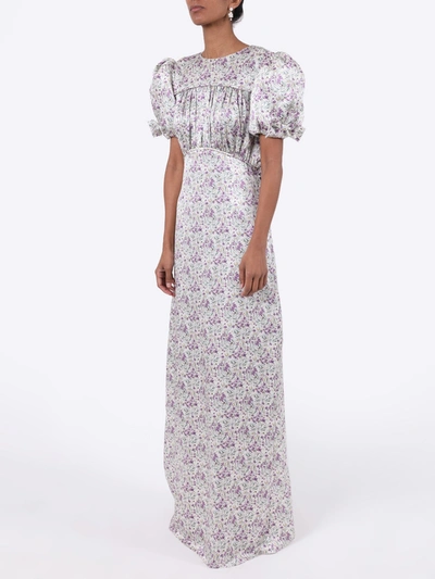 Shop The Vampire's Wife Silk Floral Puff Sleeve Dress