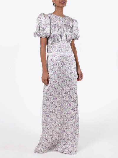 Shop The Vampire's Wife Silk Floral Puff Sleeve Dress