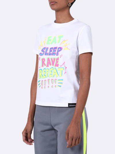 Shop Vetements Eat, Sleep, Rave, Repeat T-shirt In Multicolor