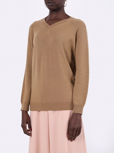 Shop Alexandra Golovanoff Camel Cashmere Sweater In Brown