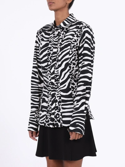 Shop Proenza Schouler White Label Black And White Zebra Print Shirt