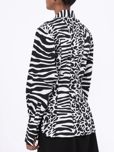 Shop Proenza Schouler White Label Black And White Zebra Print Shirt