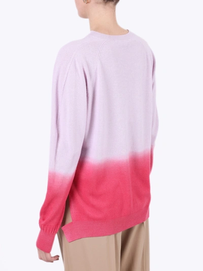 Shop Stella Mccartney Pink And Purple Cashmere Sweater