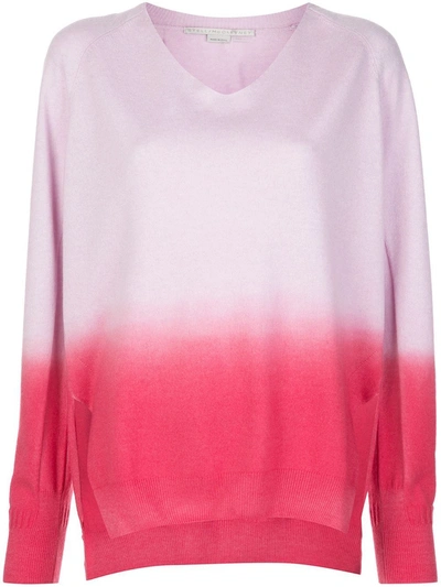 Shop Stella Mccartney Pink And Purple Cashmere Sweater