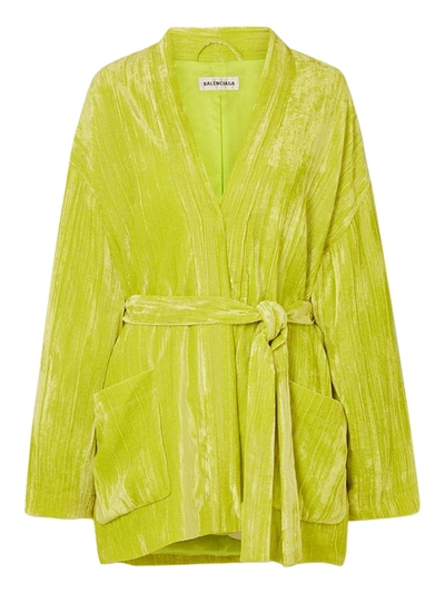 Shop Balenciaga Citrus Yellow Pajama Jacket
